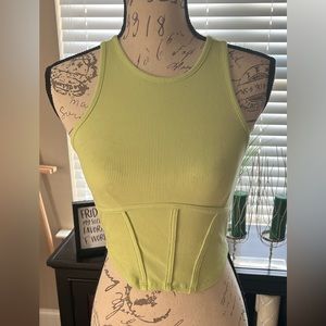 Lulu’s lime green corset like tank top